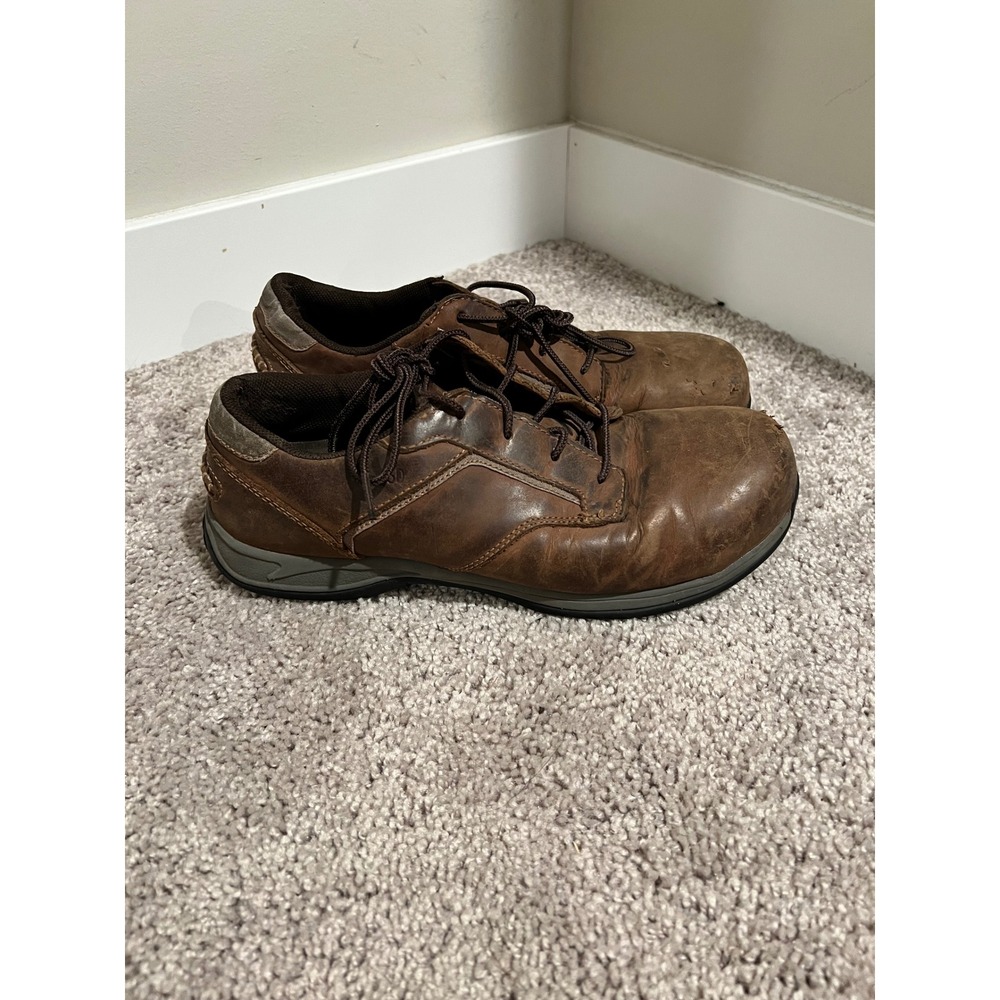 Red Wing Shoes Mens Brown Leather Safety Toe Work Oxford ASTM F2413-11 SD